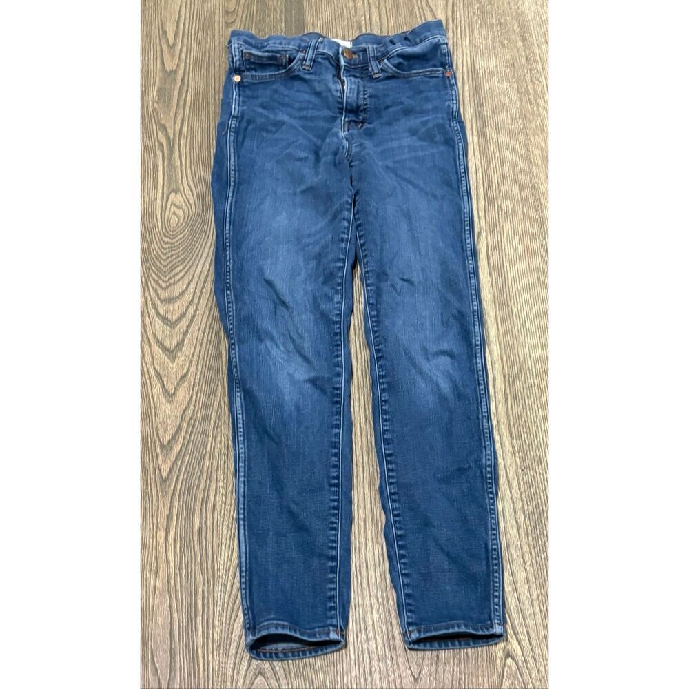 Madewell Skinny Jeans 10" High-Rise Whisker Denim Stretch Medium Wash Size 28